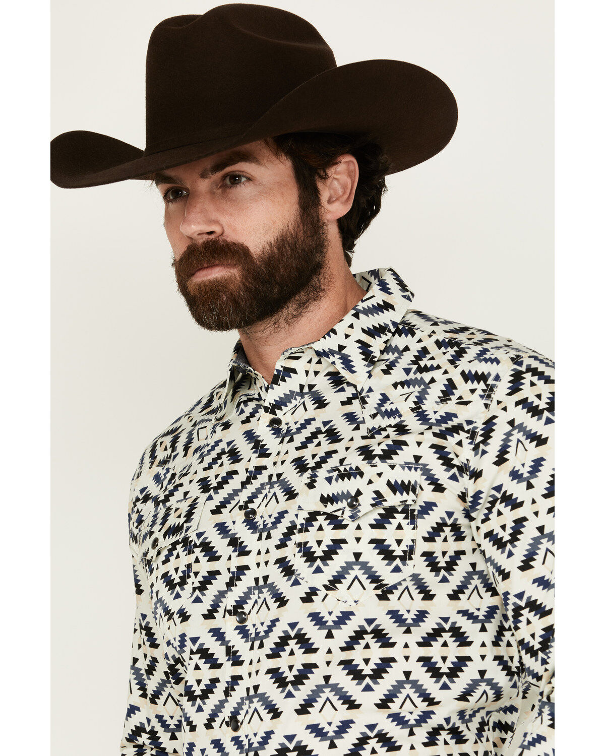 Product Name:  Cody James Men's Down Yonder Southwestern Print Long Sleeve Pearl Snap Western Shirt
