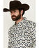 Image #2 - Cody James Men's Down Yonder Southwestern Print Long Sleeve Pearl Snap Western Shirt, Ivory, hi-res
