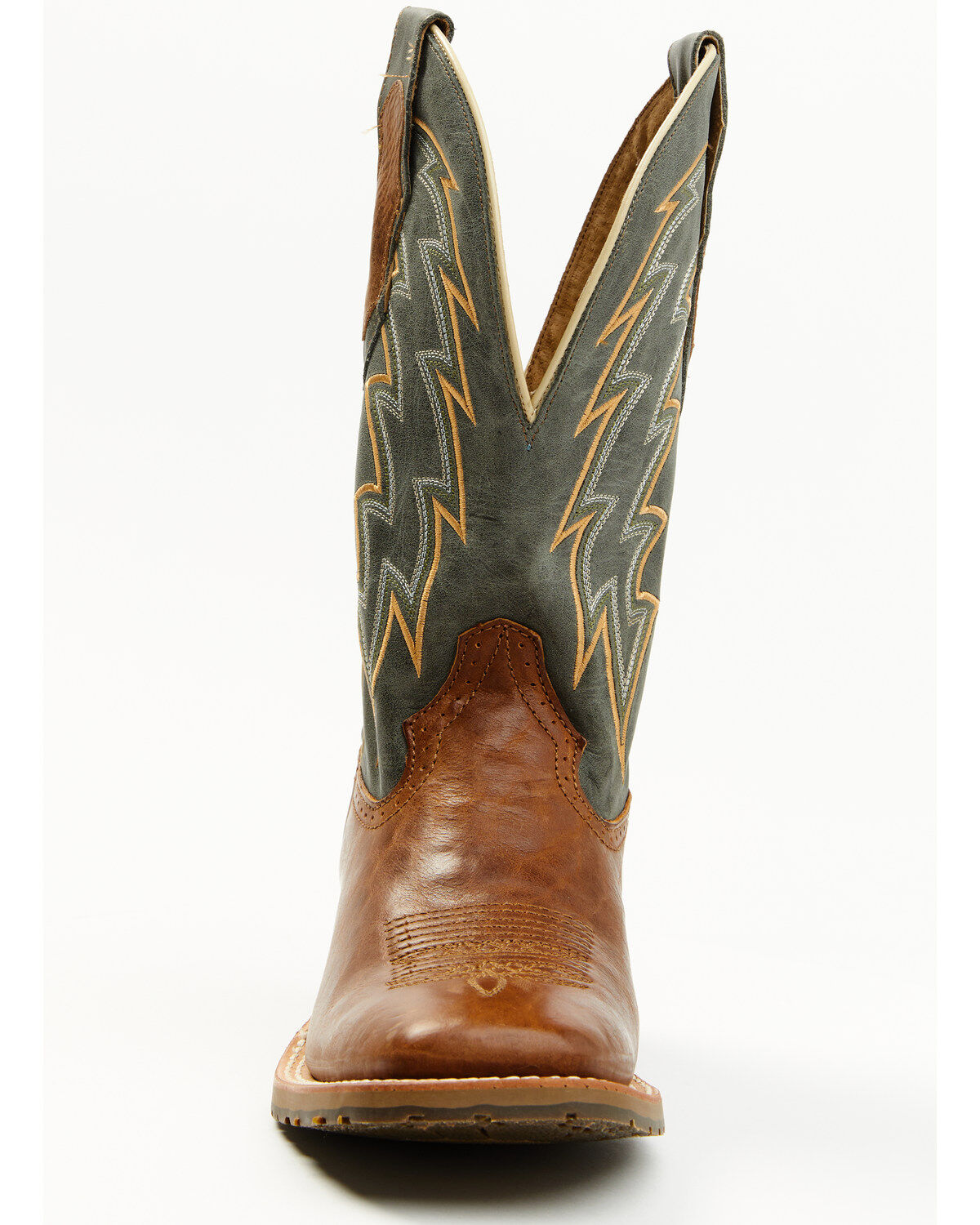 Image #4 - Double H Men's Leland Performance Western Boots - Broad Square Toe, Steel Blue, hi-res