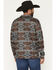 Image #4 - Ariat Men's Caldwell Southwestern Print 1/4 Zip Pullover Sweater, Dark Red, hi-res