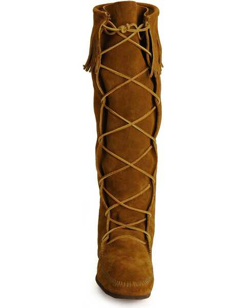 Image #4 - Minnetonka Men's Lace-Up Suede Knee High Boots, , hi-res