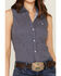 Image #3 - Roper Women's Amarillo Poplin Sleeveless Pearl Snap Western Shirt, , hi-res