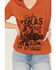 Image #3 - Rock & Roll Denim Women's Rodeo Graphic Tee, Rust Copper, hi-res