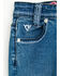 Image #2 - Cowgirl Hardware Toddler Girls' Medium Wash Running Horse Embroidered Bootcut Stretch Denim Jeans, Medium Wash, hi-res