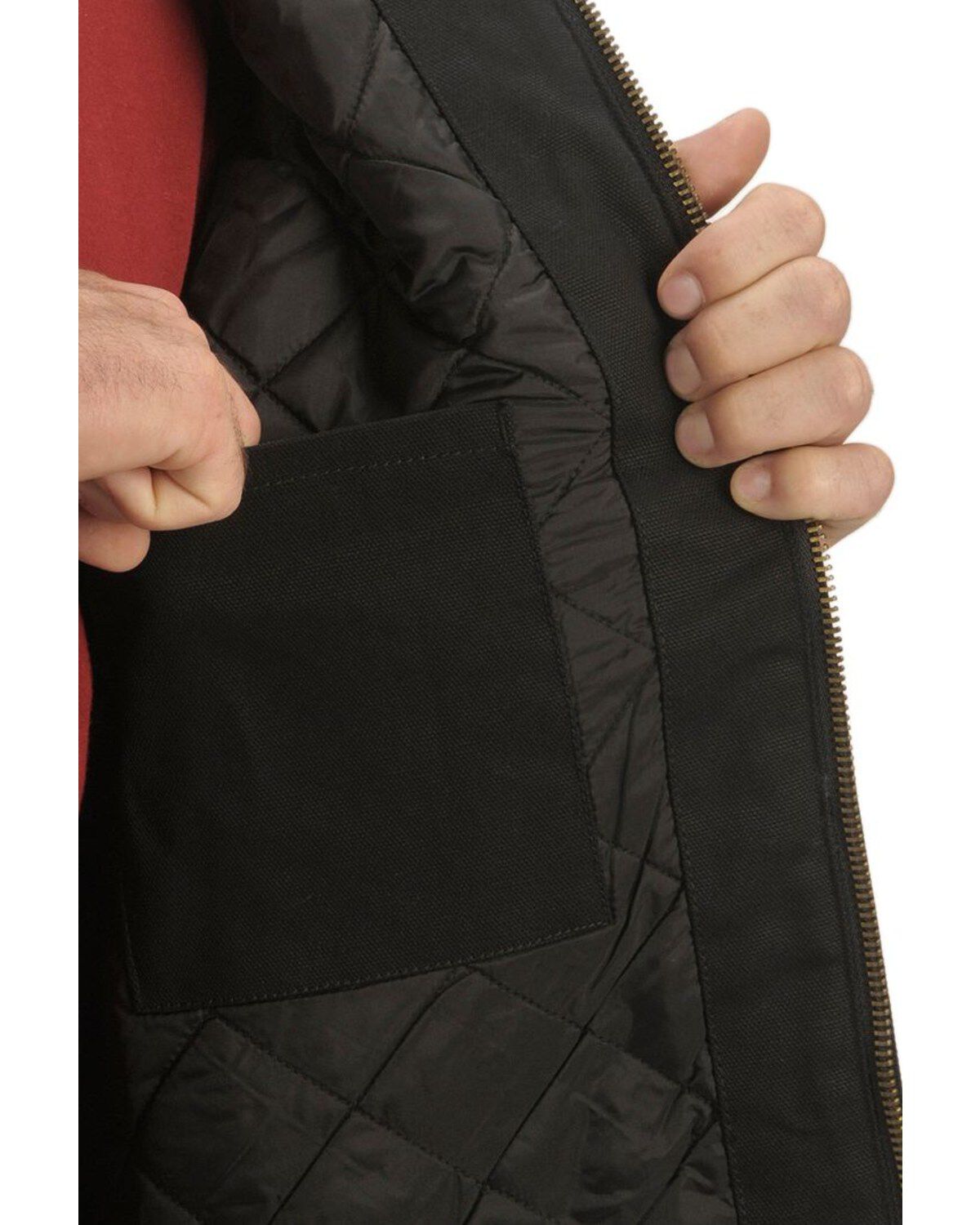 rigid duck hooded jacket