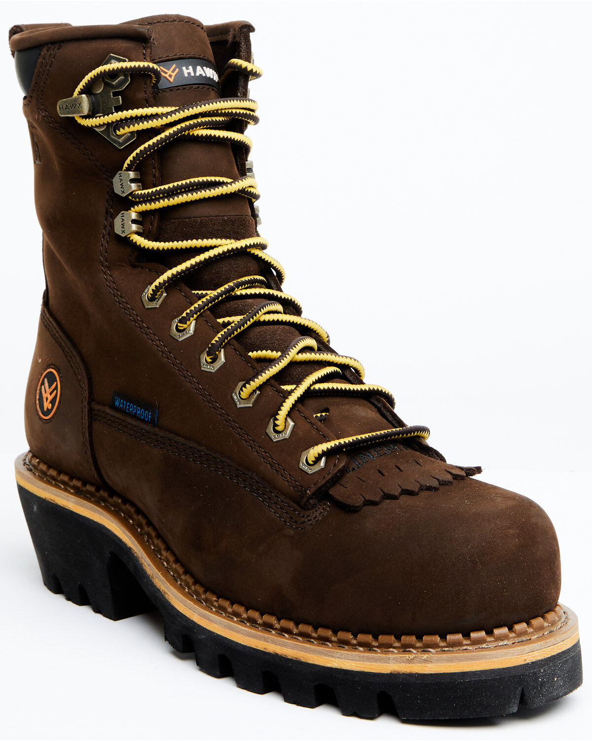 Image #1 - Hawx Men's Lineman Lace-Up Waterproof Work Boot - Composite Toe, Brown, hi-res