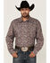 Roper Men's Blue Country Paisley Print Long Sleeve Snap Western Shirt , Blue, hi-res