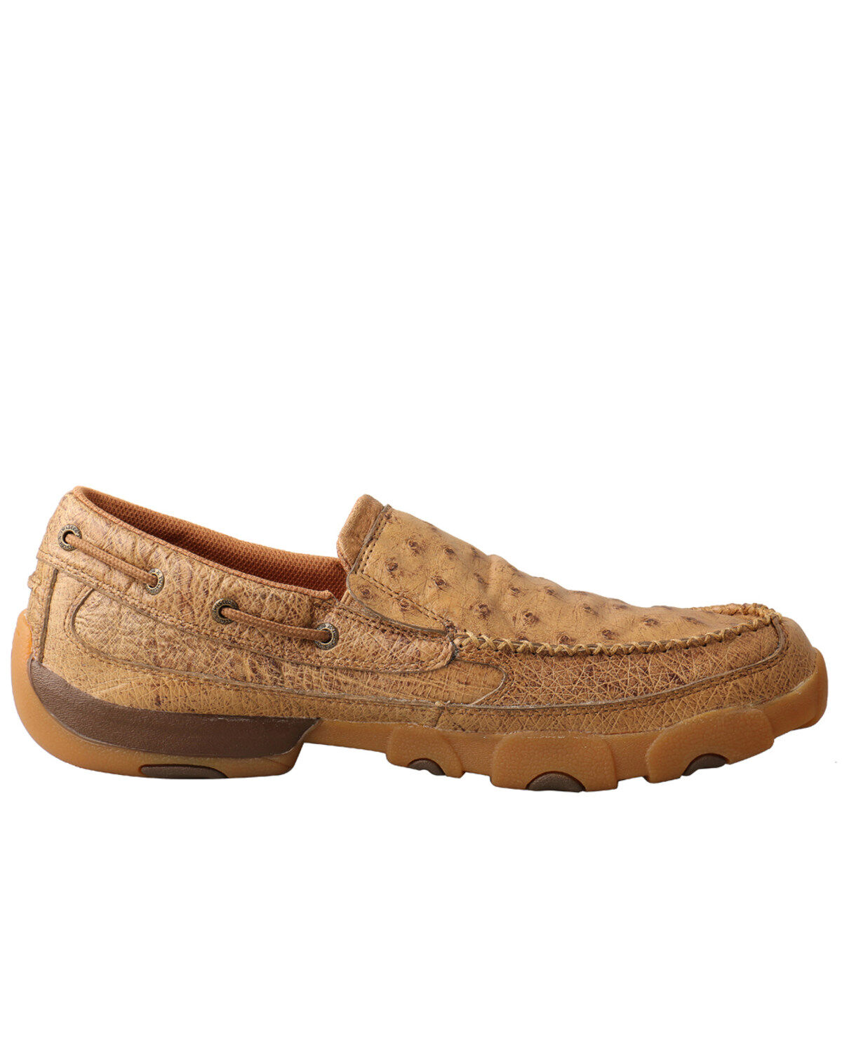 Image #2 - Twisted X Men's Ostrich Print Driving Shoes - Moc Toe, , hi-res