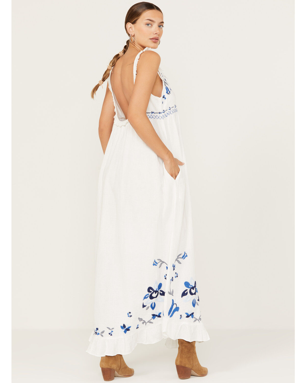 Image #4 - Free People Women's Magda Maxi Dress, Ivory, hi-res