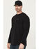 Image #3 - Ariat Men's Rebar Cotton Strong Hardhead Long Sleeve T-Shirt, Black, hi-res