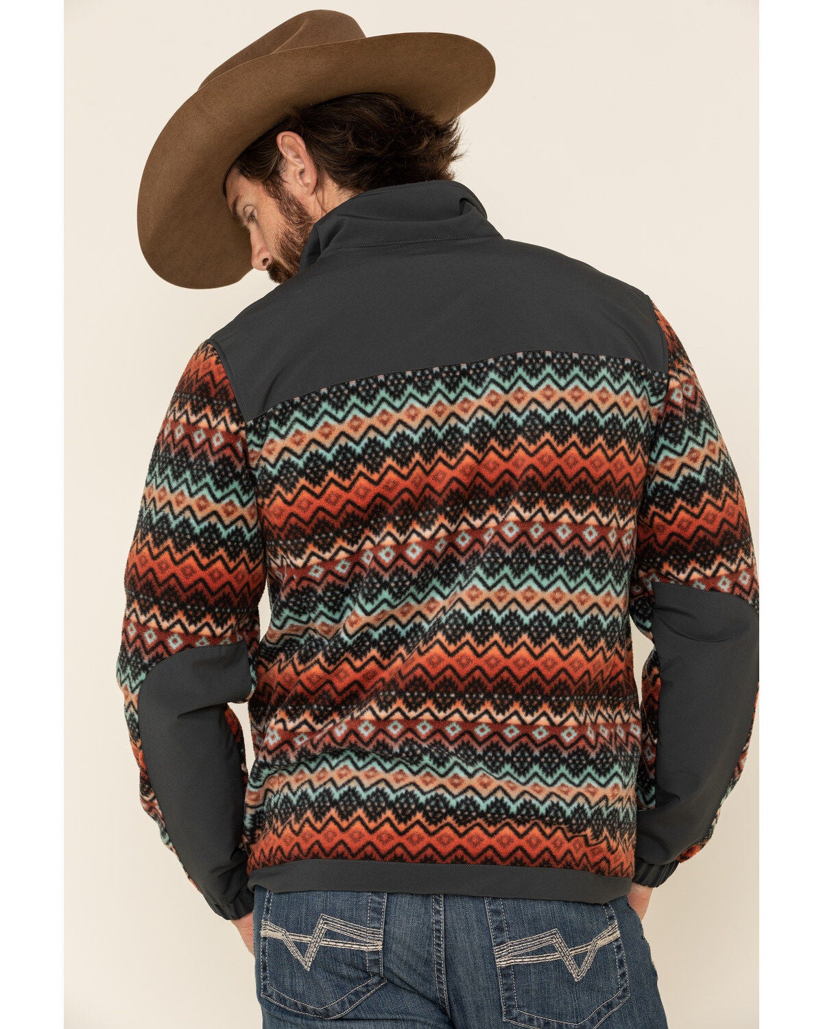 aztec fleece jacket men's