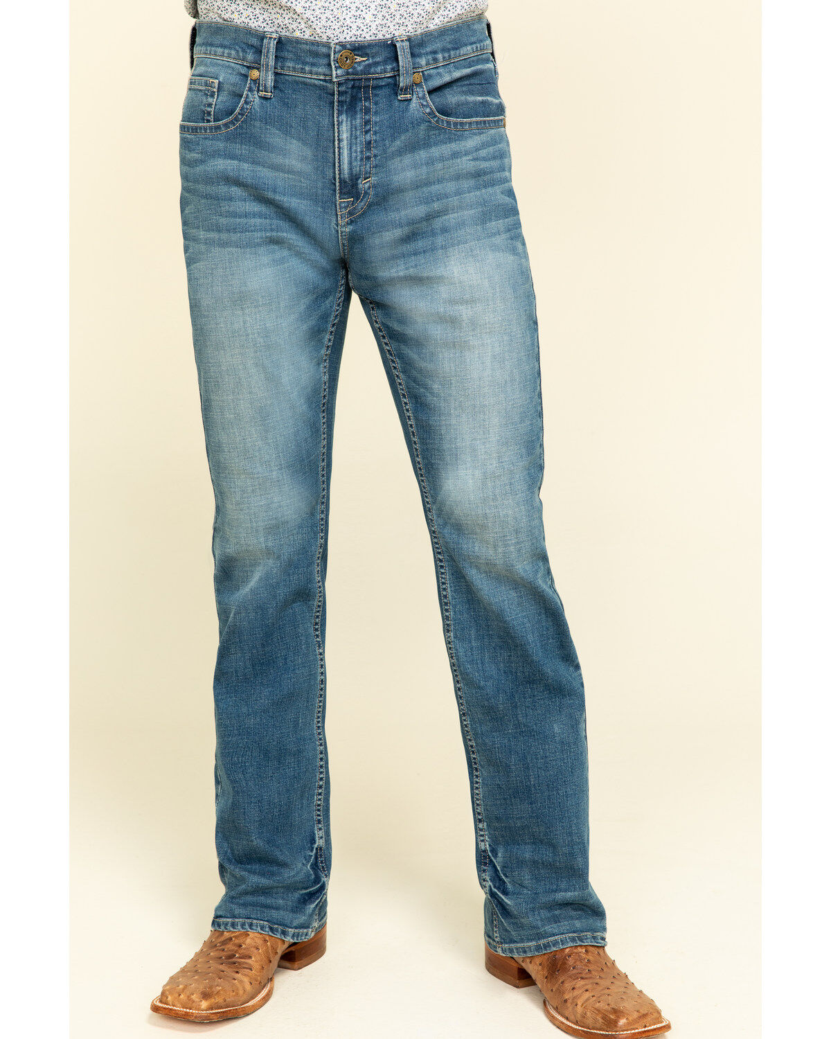 Image #2 - Cody James Men's Hawken Medium Wash Crosshatch Stretch Slim Bootcut Jeans, , hi-res
