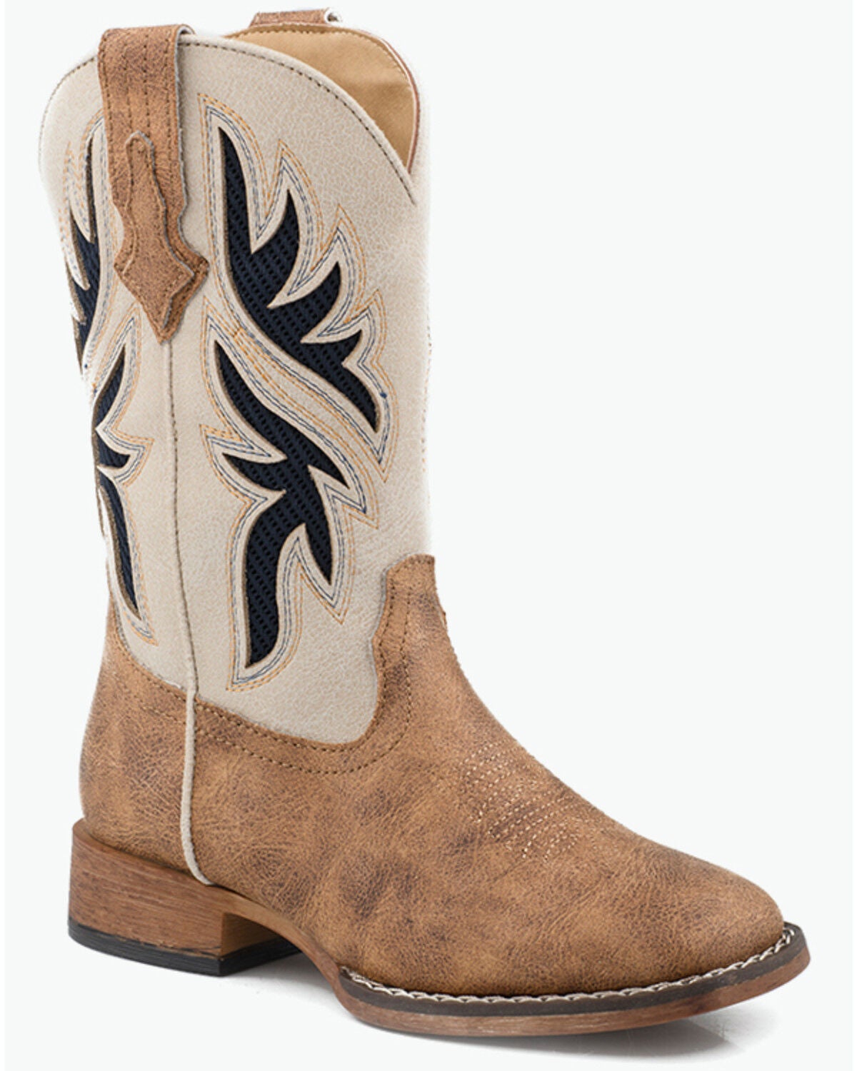 Image #1 - Roper Little Boys' Draftmaster Western Boots - Broad Square Toe, Tan, hi-res