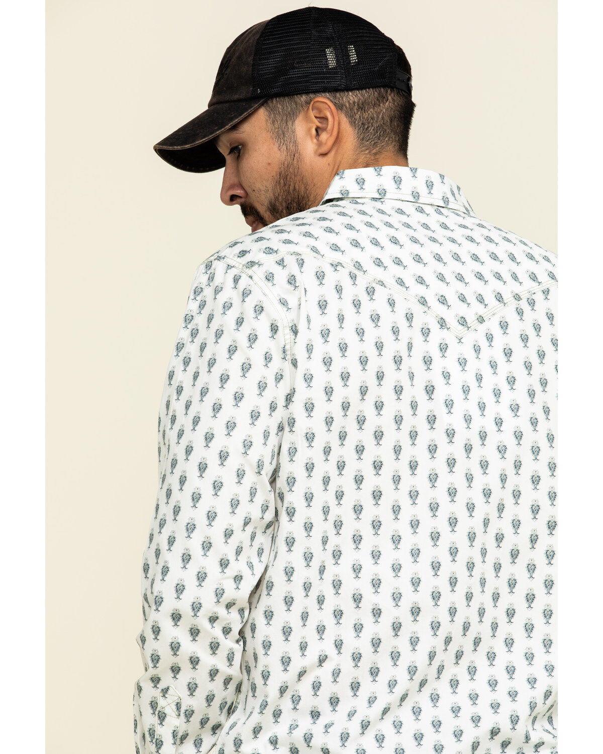 Image #5 - Moonshine Spirit Men's Tibal Mini Paisley Print Long Sleeve Western Shirt , , hi-res
