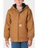Image #1 - Carhartt Boys' Canvas Insulated Hooded Active Jacket, Brown, hi-res