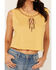 Image #3 - Shyanne Women's Embroidered Slub Jersey Top, Yellow, hi-res