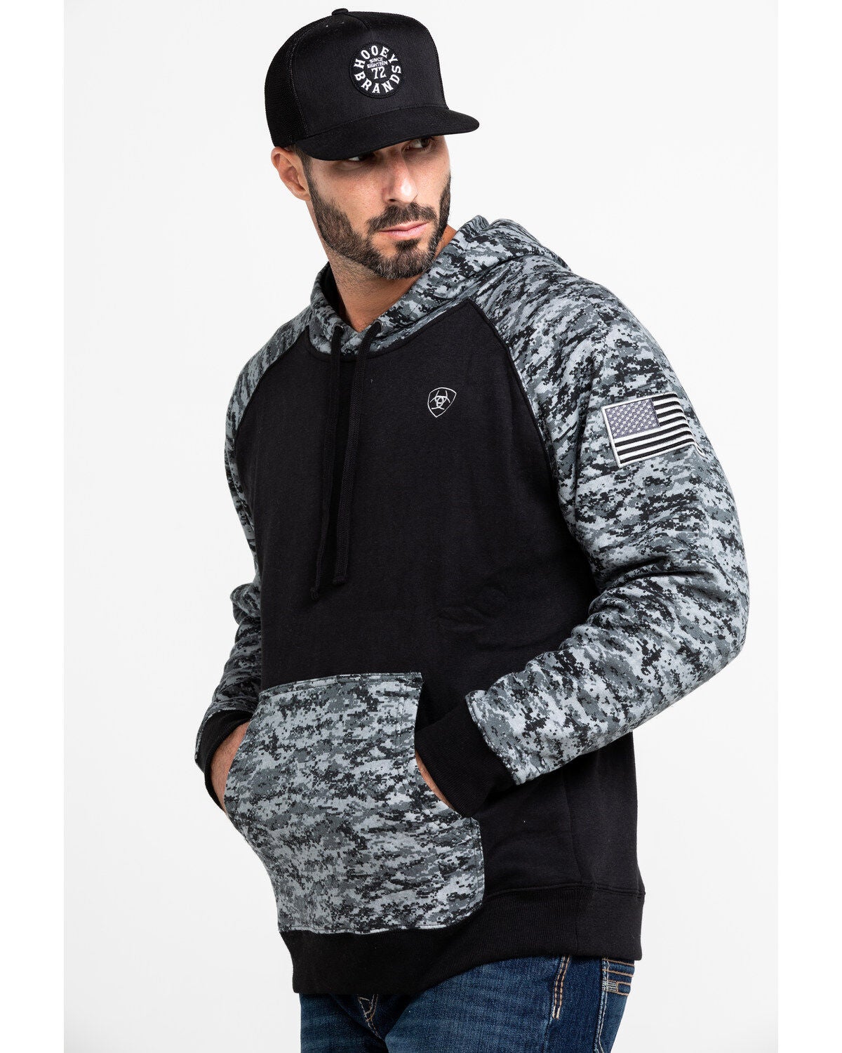 Ariat Men's Black Patriot Hoodie | Boot 