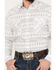 Rough Stock by Panhandle Men's Southwestern Print Long Sleeve Stretch Western Snap Shirt, White, hi-res