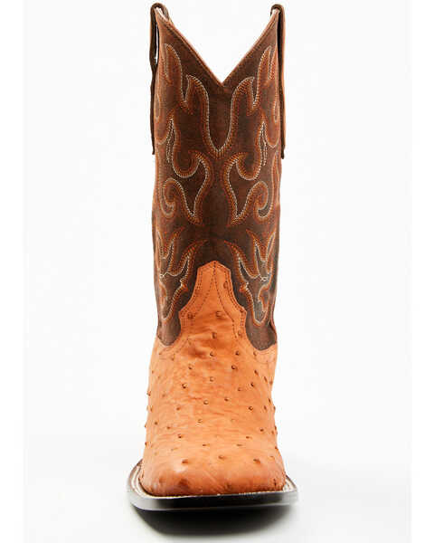 Cody James Men's Exotic Full Quill Ostrich Western Boots - Broad Square Toe, Tan, hi-res