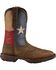 Image #7 - Rebel by Durango Men's Steel Toe Texas Flag Western Boots, Brown, hi-res