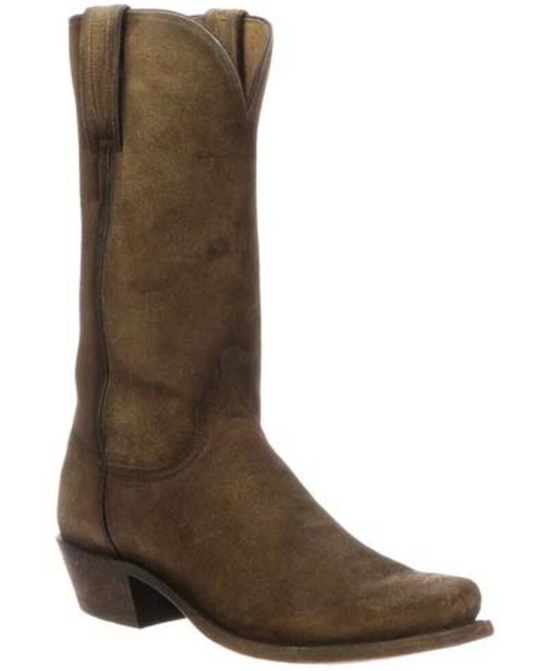 square toe suede boots