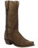 Image #1 - Lucchese Men's Livingston Frontier Suede Western Boots - Narrow Square Toe, , hi-res