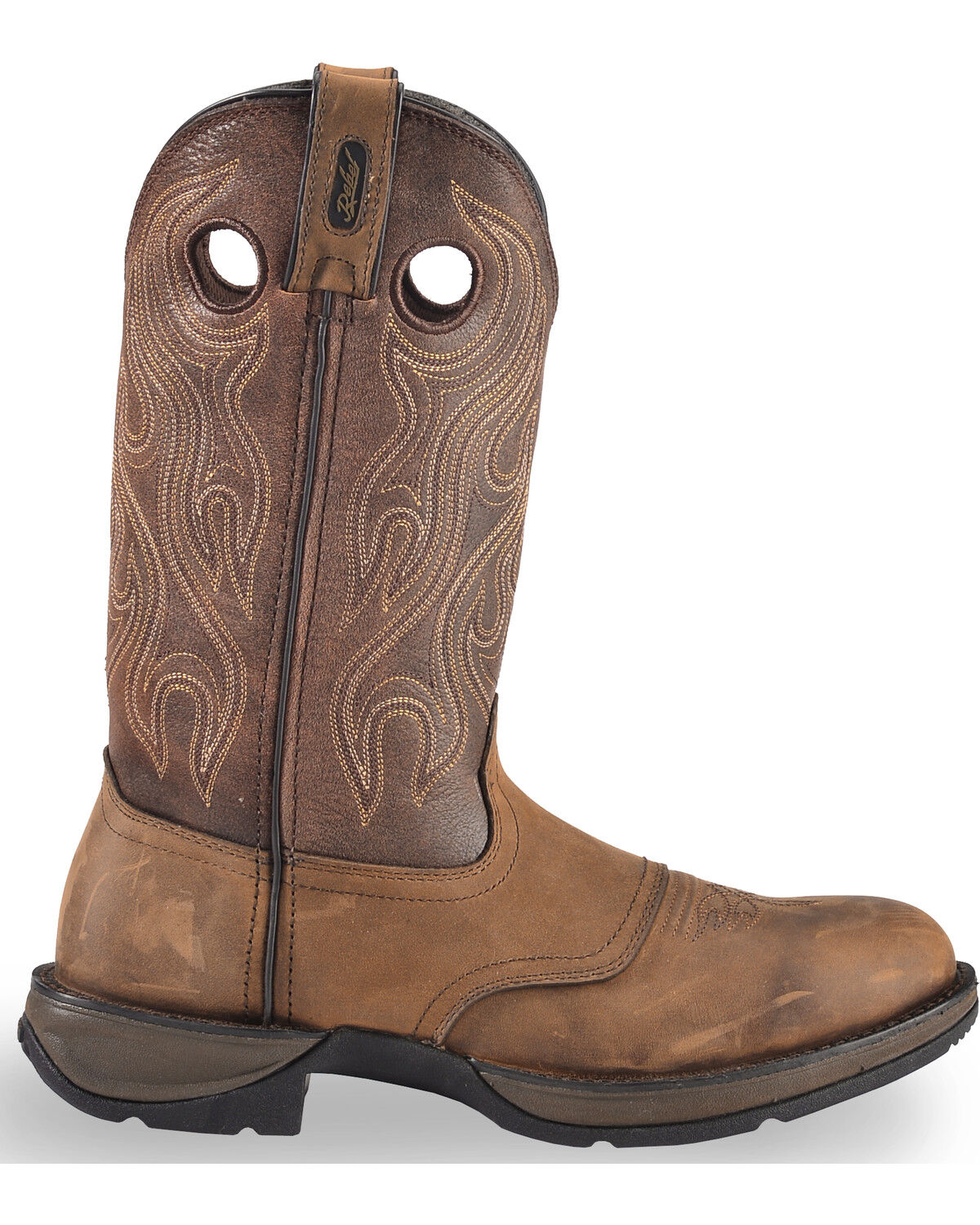 Image #8 - Durango Men's Rebel Saddle Western Boots, Bark, hi-res