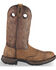 Image #8 - Durango Men's Rebel Saddle Western Boots, Bark, hi-res