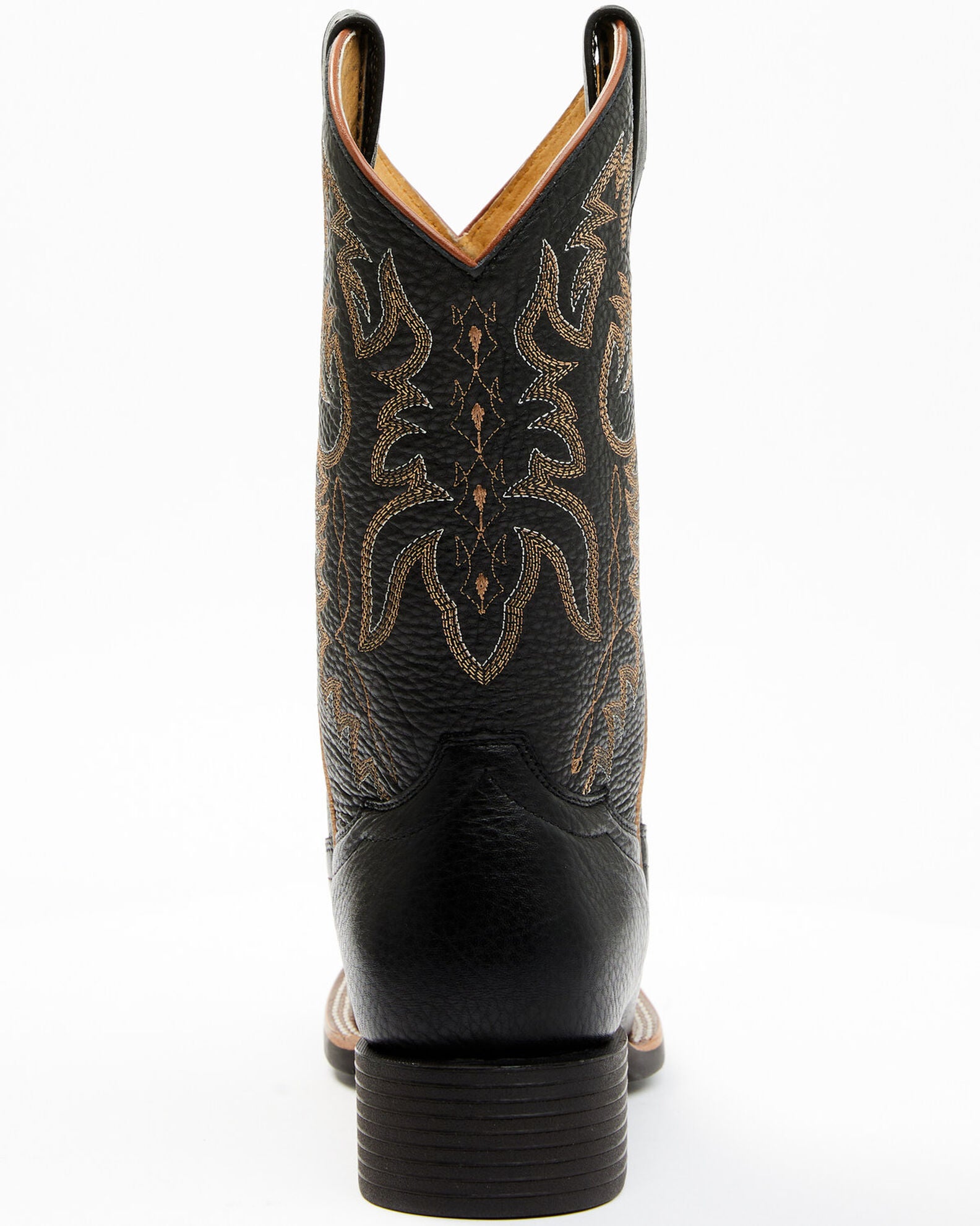 BIG KIDS BOYS VINTAGE BROWN FAUX LEATHER UPPER - Roper Apparel & Footwear