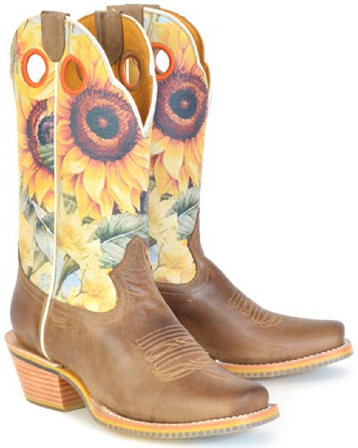 Tin Haul Women's Follow The Sun Performance Western Boots - Square Toe, Blue, hi-res