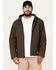Image #1 - Ariat Men's Rebar Stretch Canvas Softshell Hooded Logo Jacket , Brown, hi-res