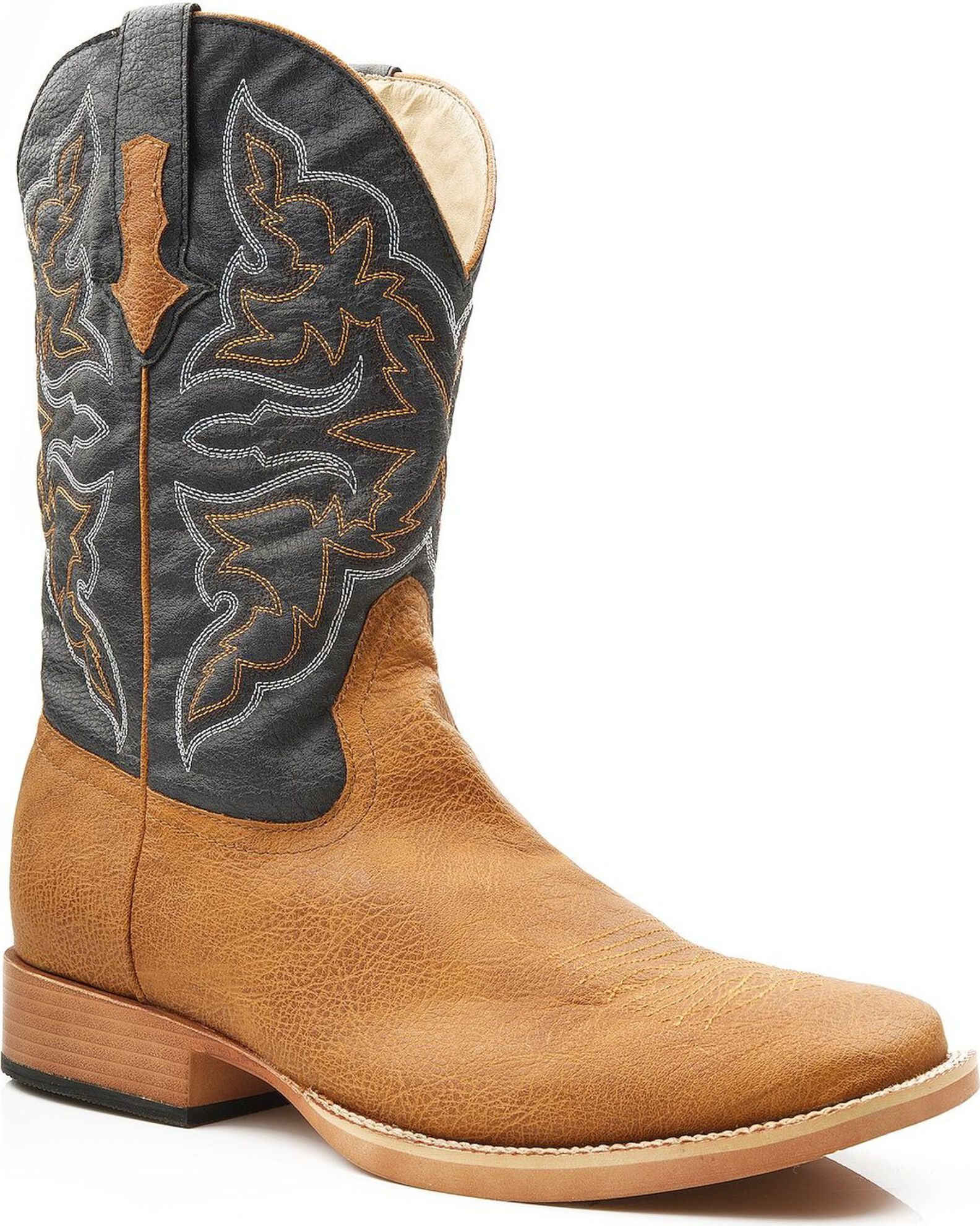 Product Name Roper Men s Faux Leather Western Boots Broad Square Toe