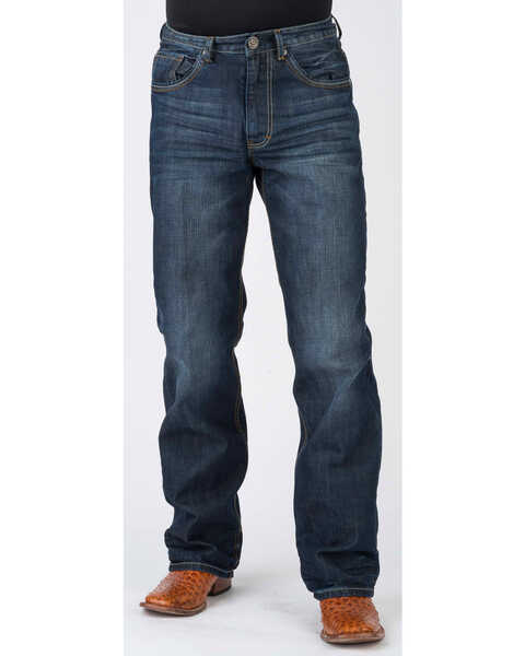 Stetson Men's Modern Fit Bootcut Jeans, Blue, hi-res
