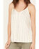Image #3 - Vocal Women's Studded Faux Suede Cami, Natural, hi-res
