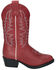 Image #2 - Smoky Mountain Girls' Denver Western Boots - Round Toe, Red, hi-res