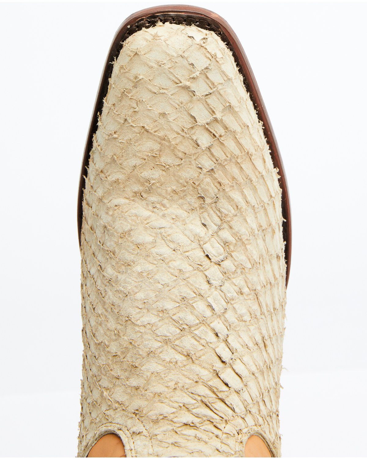 Image #6 - Dan Post Women's Queretaro Exotic Seabass Western Boots - Square Toe, Oryx, hi-res