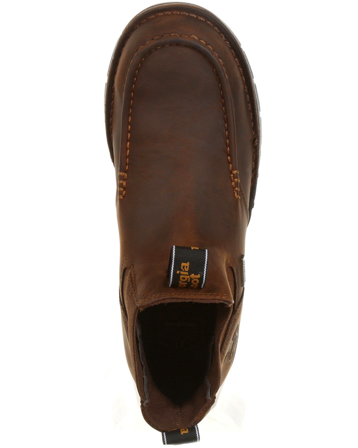 Image #6 - Georgia Boot Men's Chelsea Waterproof Work Boots - Moc Toe, Brown, hi-res