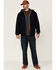 Hawx Men's Navy Sherpa Lined Zip-Front Hooded Work Jacket , Navy, hi-res