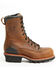 Image #2 - Hawx Men's 8" Lineman Logger Work Boots - Composite Toe, Medium Brown, hi-res
