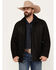 Scully Men's Suede Double Collar Jacket, Black, hi-res