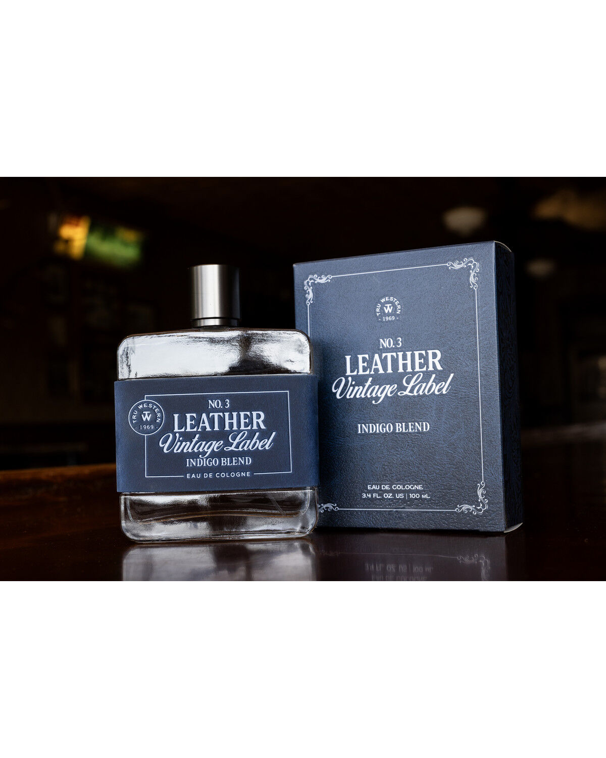 Image #5 - Tru Fragrances Men's No. 3 Leather Vintage Label Indigo Blend Eau de Cologne, No Color, hi-res