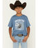 Image #1 - Cowboy Hardware Boys' American Made Short Sleeve Graphic T-Shirt, Blue, hi-res