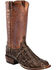 Image #1 - Lucchese Handmade Chocolate Brown Brooks Pirarucu Cowboy Boots - Square Toe , , hi-res