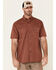 Ariat Men's Henna Solid Rebar Washed Twill Short Sleeve Button Down Work Shirt , Brown, hi-res