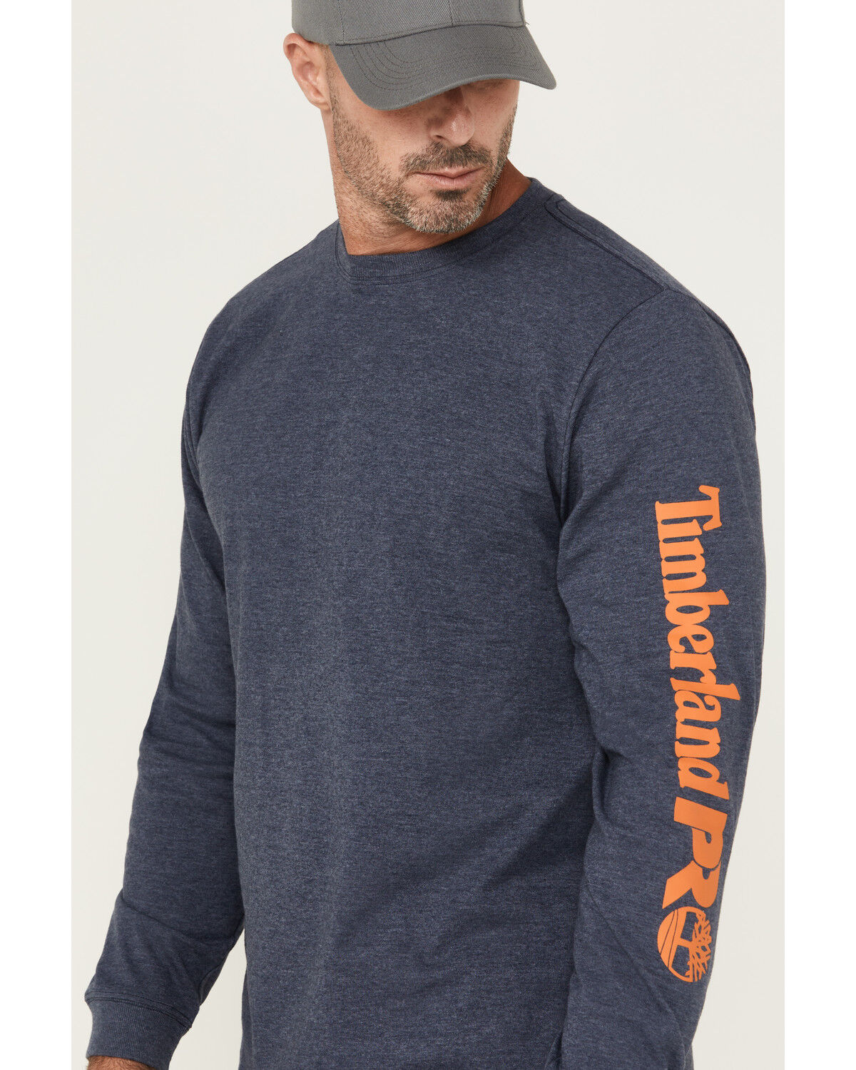 Image #2 - Timberland PRO Men's Core Logo Long Sleeve T-Shirt, Navy, hi-res