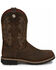 Justin Men's Fireman Brown Western Boots - Square Toe, Brown, hi-res