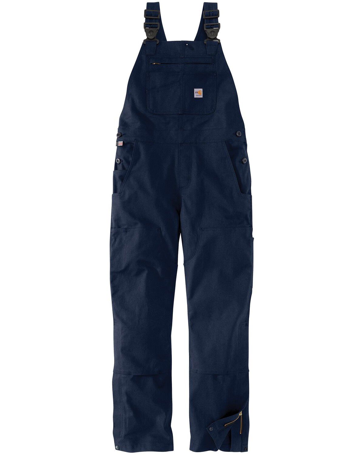 Image #3 - Carhartt Women's FR Rugged Flex® Loose Fit Duck Bib Overalls, Navy, hi-res