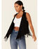 Image #1 - Vocal Women's Faux Suede Fringe Vest, , hi-res
