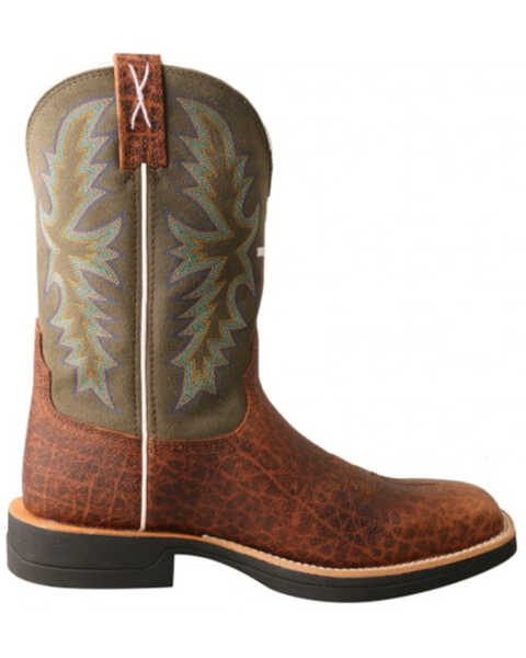 Twisted X Men's Tech X Western Boots - Broad Square Toe, Green, hi-res