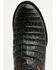Image #6 - Tanner Mark Men's Caiman Print Western Boots - Round Toe, Black, hi-res
